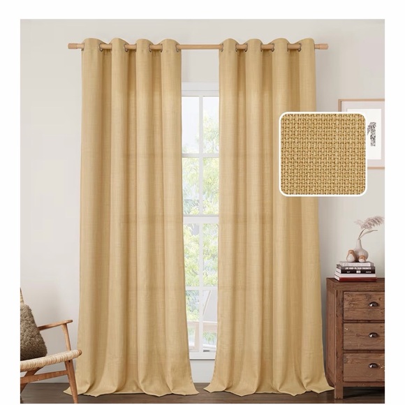 Loewe Other - Loewe beige tan grommet-top curtains